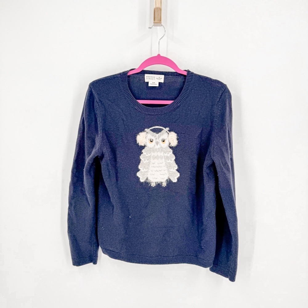 kate spade Navy Sweater with Owl Design